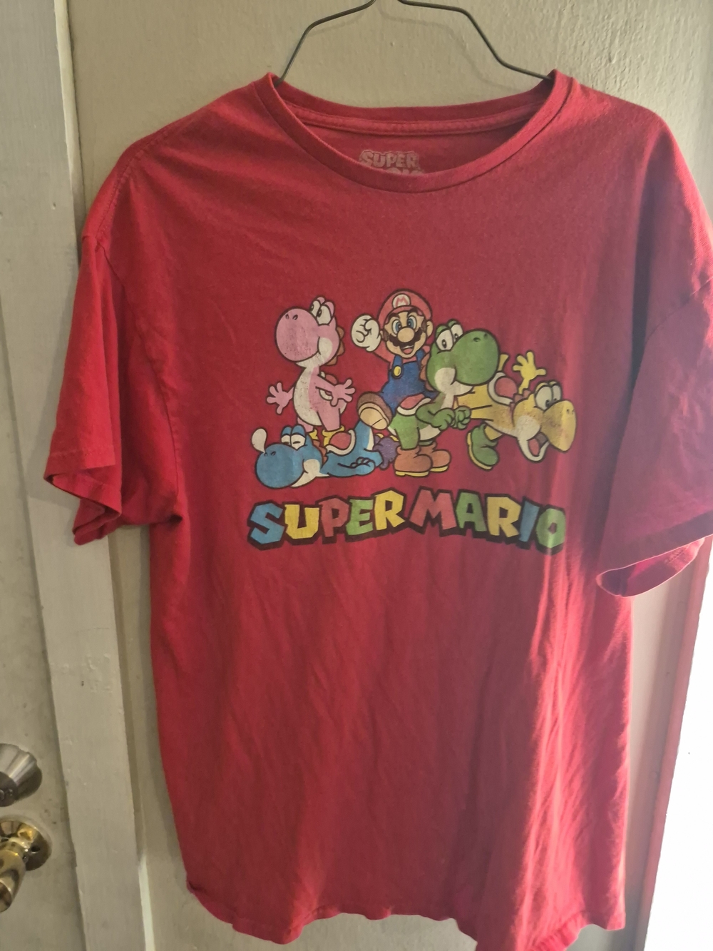 Red Super Mario Graphic Mens Short Sleeve Tee by Nintendo